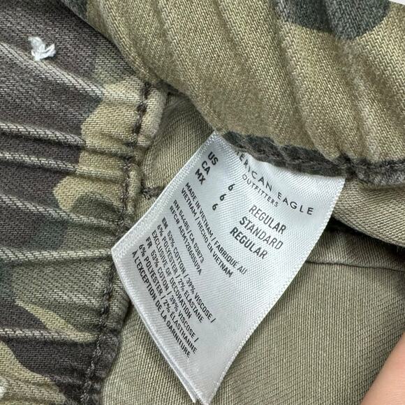 American Eagle Next Level High-Waisted Jegging Jogger | Size 6 Camo Drawstring - Picture 5 of 8